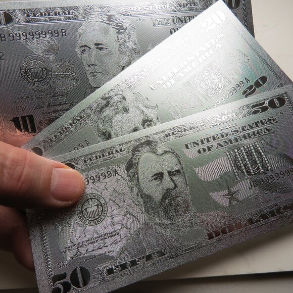 Platinum $10,$20,$50 Bill Collection - Picture 1 of 3